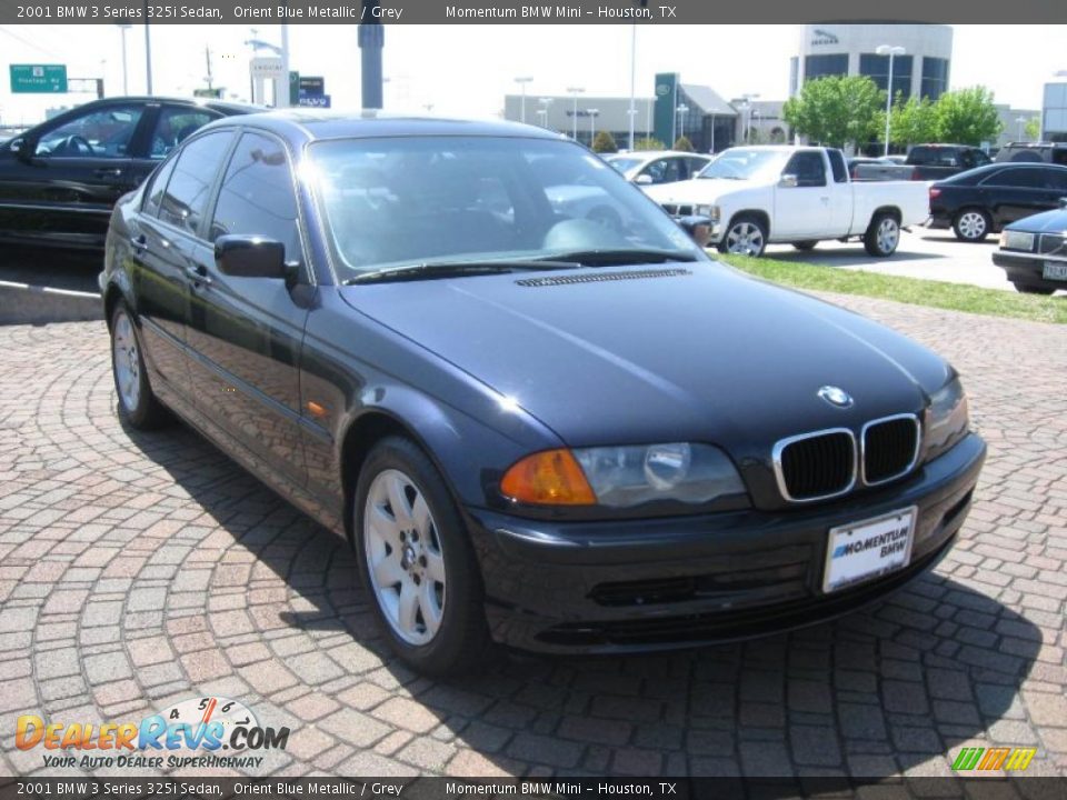 2001 BMW 3 Series 325i Sedan Orient Blue Metallic / Grey Photo #8