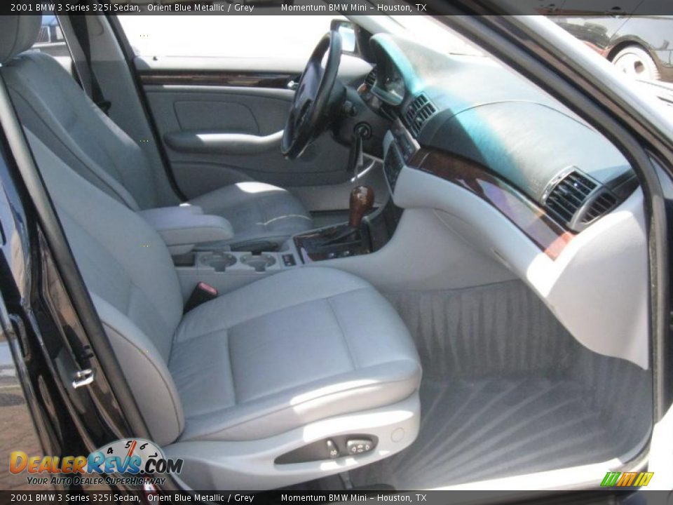 2001 BMW 3 Series 325i Sedan Orient Blue Metallic / Grey Photo #9