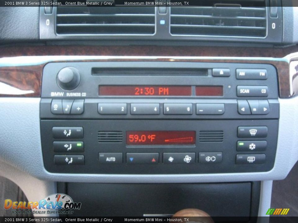 2001 BMW 3 Series 325i Sedan Orient Blue Metallic / Grey Photo #16
