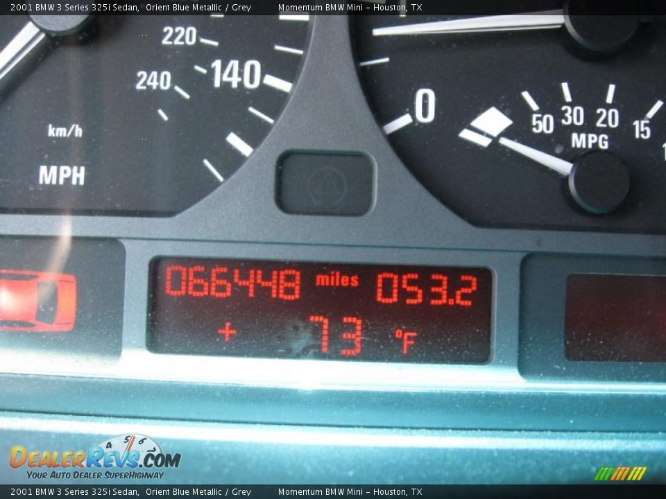 2001 BMW 3 Series 325i Sedan Orient Blue Metallic / Grey Photo #17