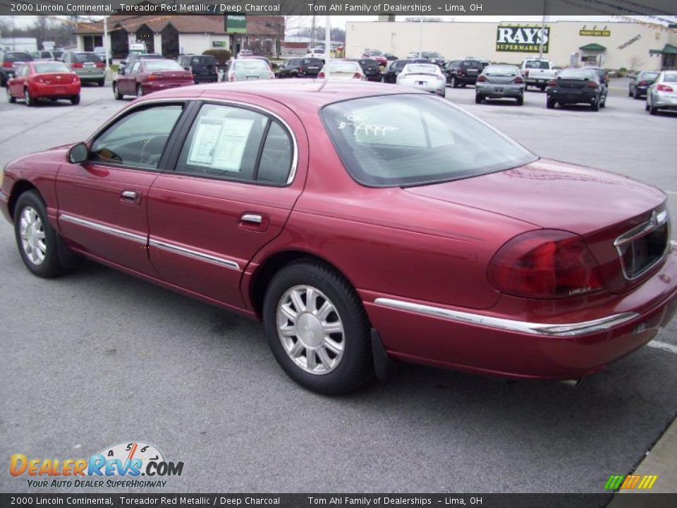 2000 Lincoln Continental Toreador Red Metallic / Deep Charcoal Photo #14