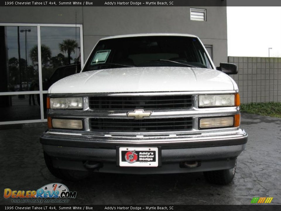 1996 Chevrolet Tahoe LT 4x4 Summit White / Blue Photo #2