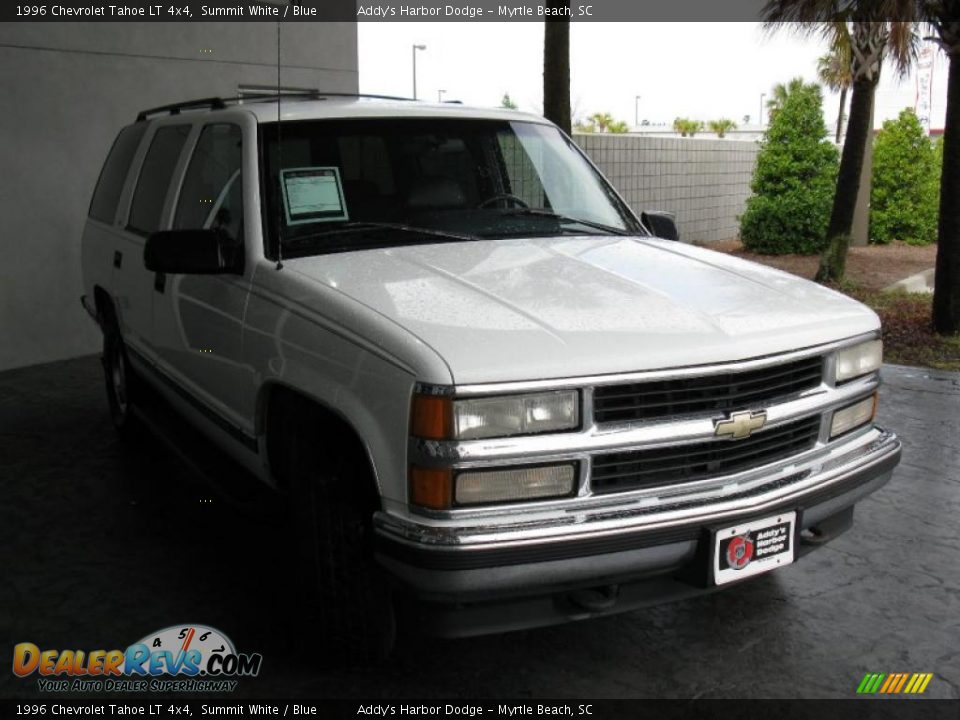 1996 Chevrolet Tahoe LT 4x4 Summit White / Blue Photo #3