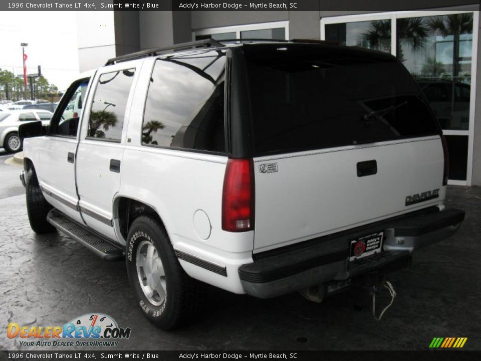 1996 Chevrolet Tahoe LT 4x4 Summit White / Blue Photo #5