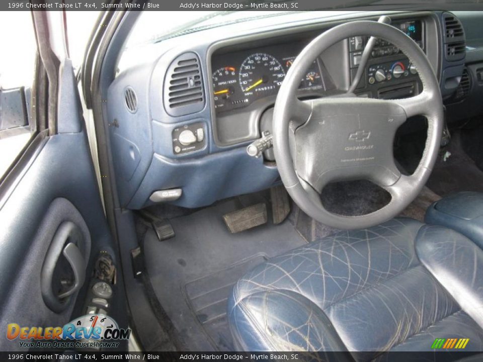 1996 Chevrolet Tahoe LT 4x4 Summit White / Blue Photo #9