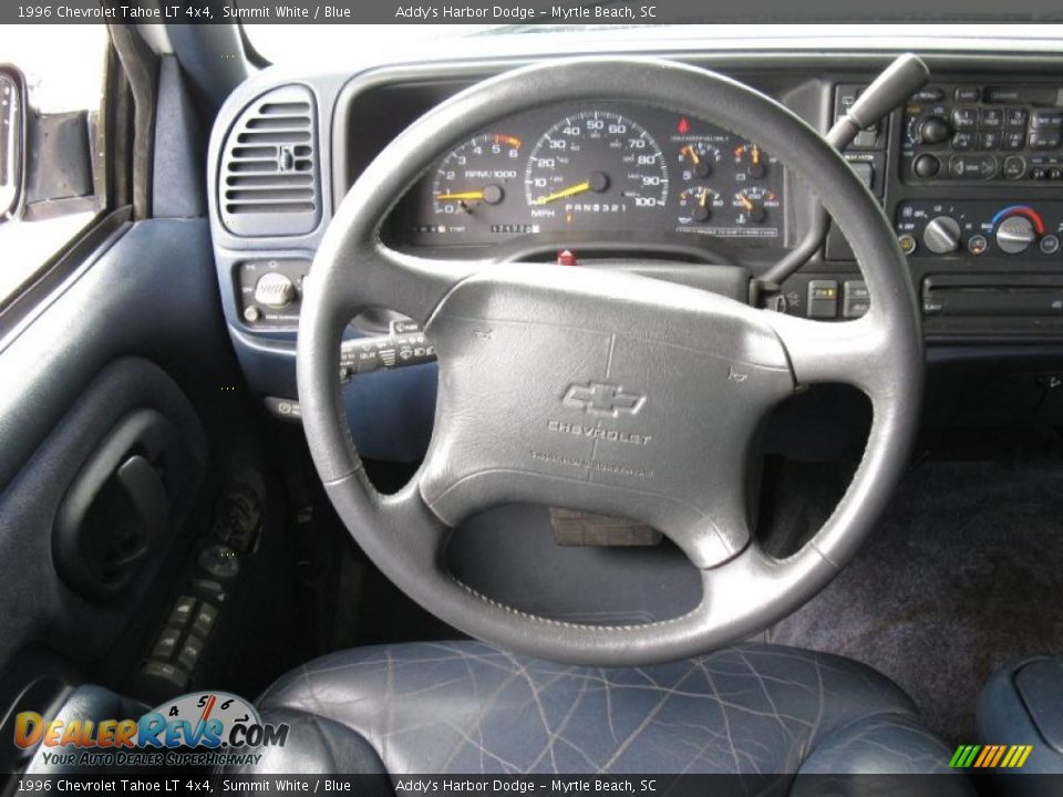 1996 Chevrolet Tahoe LT 4x4 Summit White / Blue Photo #17