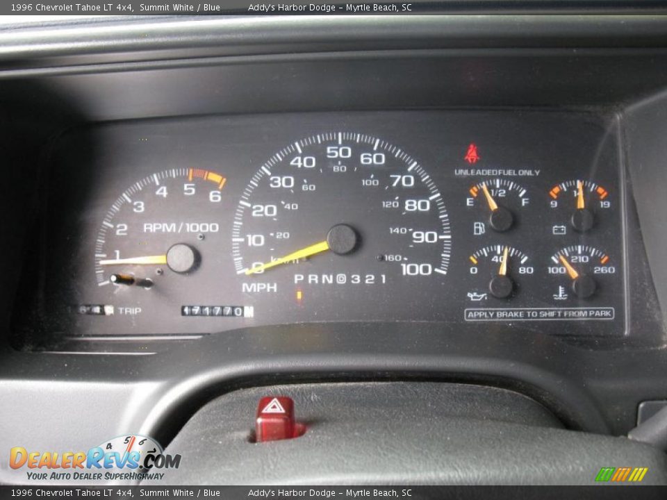 1996 Chevrolet Tahoe LT 4x4 Summit White / Blue Photo #20