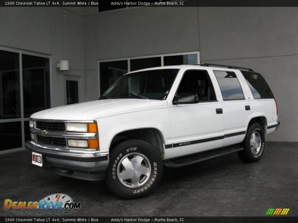 1996 Chevrolet Tahoe LT 4x4 Summit White / Blue Photo #24