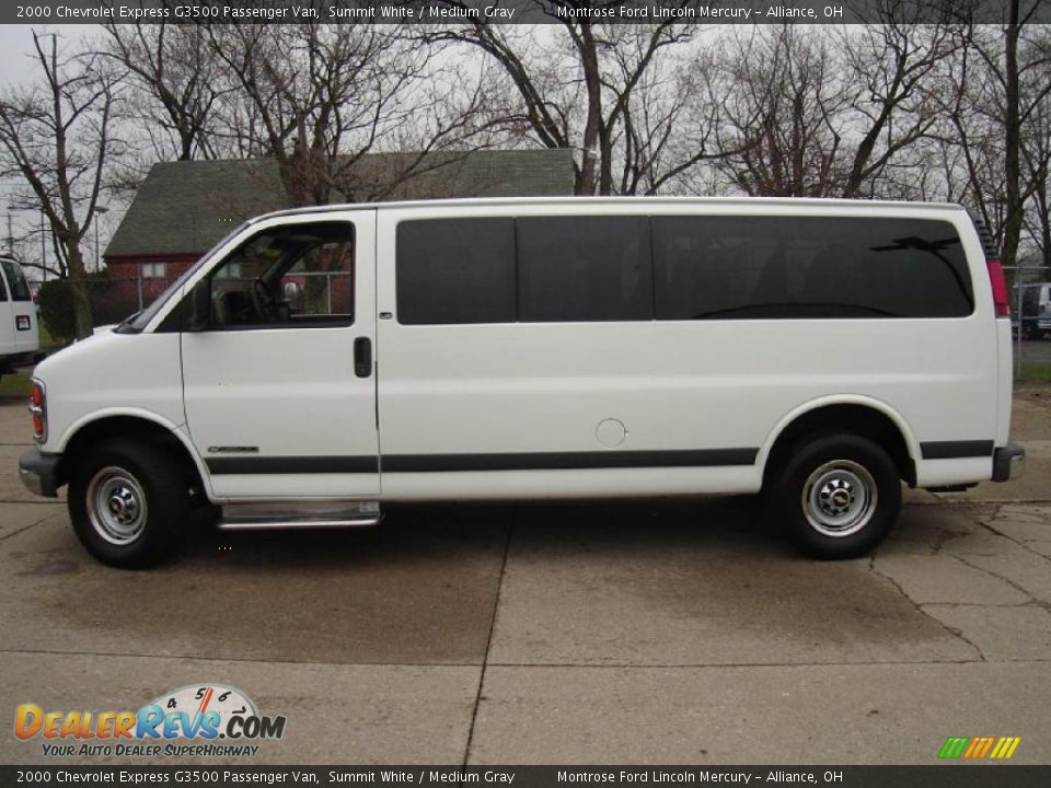 2000 Chevrolet Express G3500 Passenger Van Summit White / Medium Gray Photo #2