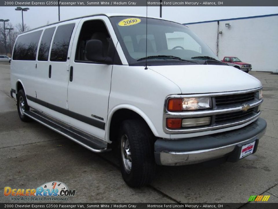 2000 Chevrolet Express G3500 Passenger Van Summit White / Medium Gray Photo #7