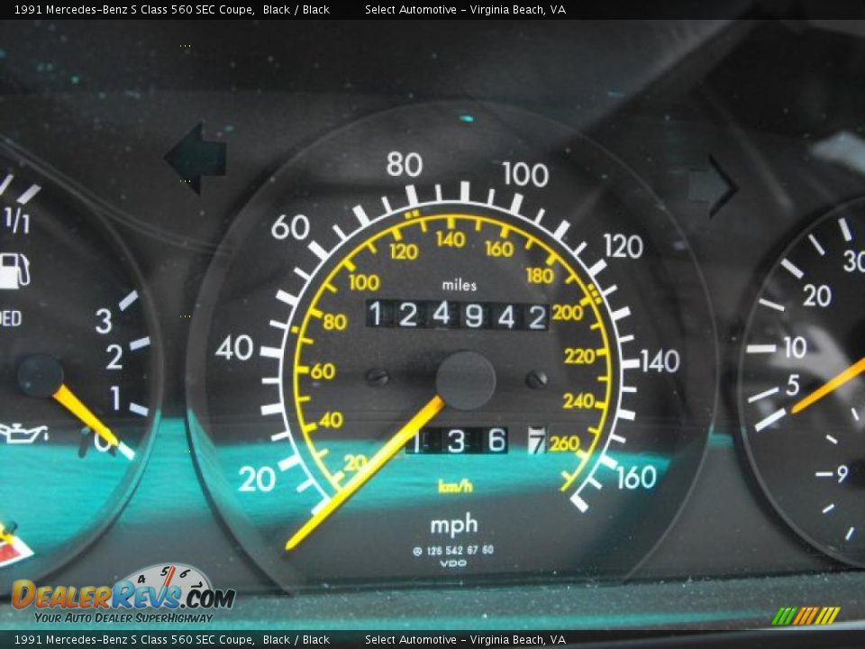 1991 Mercedes-Benz S Class 560 SEC Coupe Black / Black Photo #8