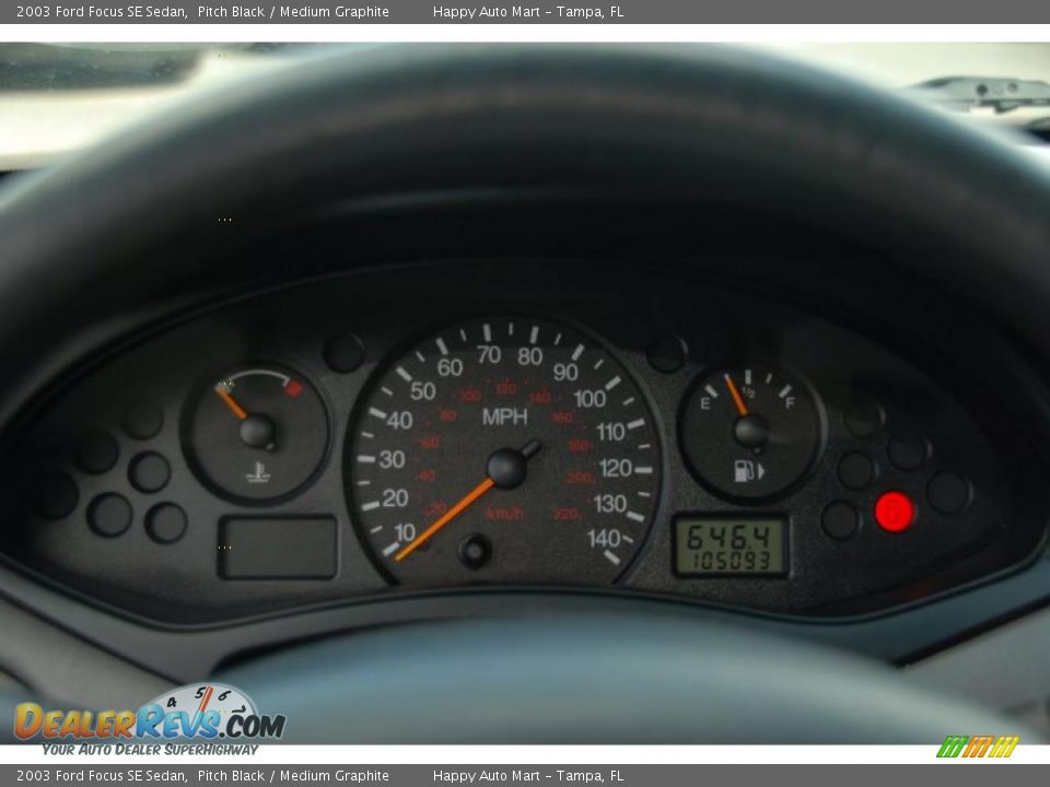 2003 Ford Focus SE Sedan Pitch Black / Medium Graphite Photo #17