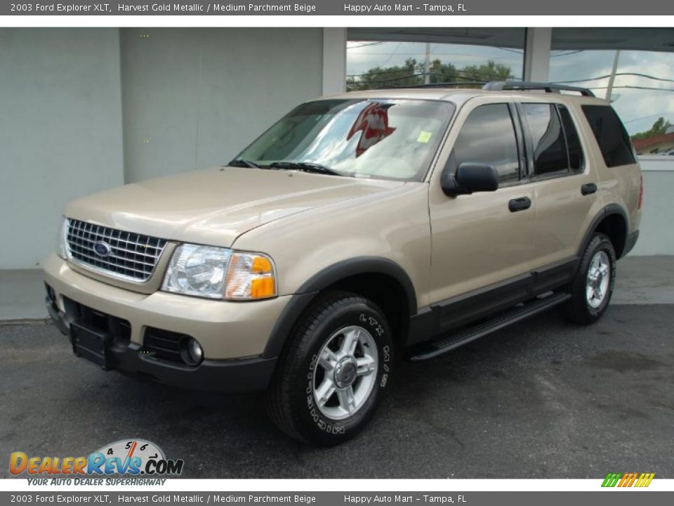 2003 Ford Explorer XLT Harvest Gold Metallic / Medium Parchment Beige Photo #1
