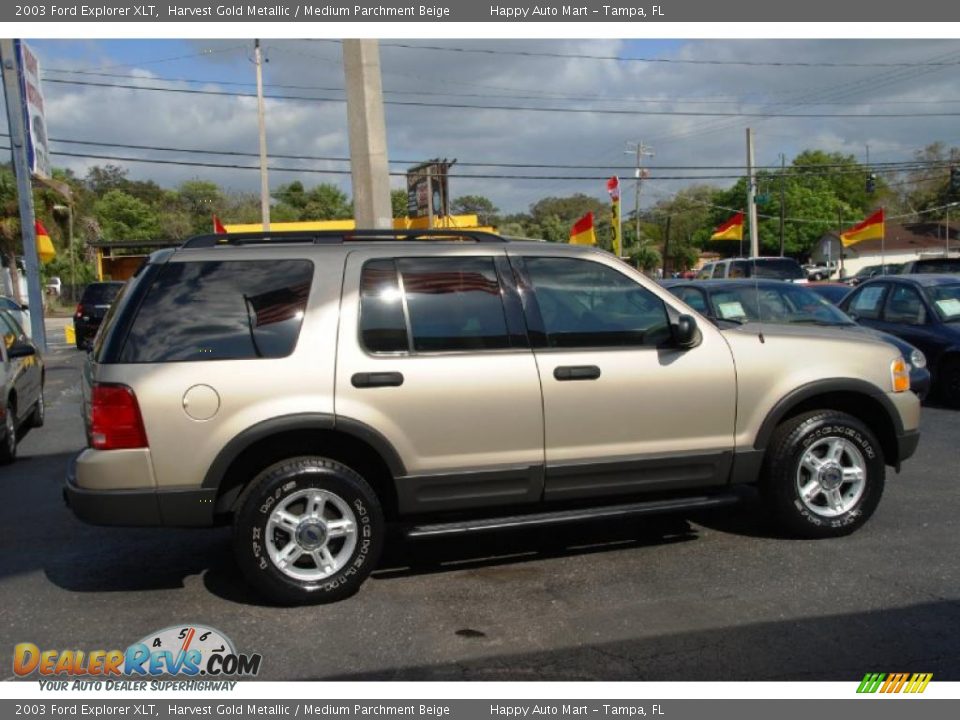 2003 Ford Explorer XLT Harvest Gold Metallic / Medium Parchment Beige Photo #5