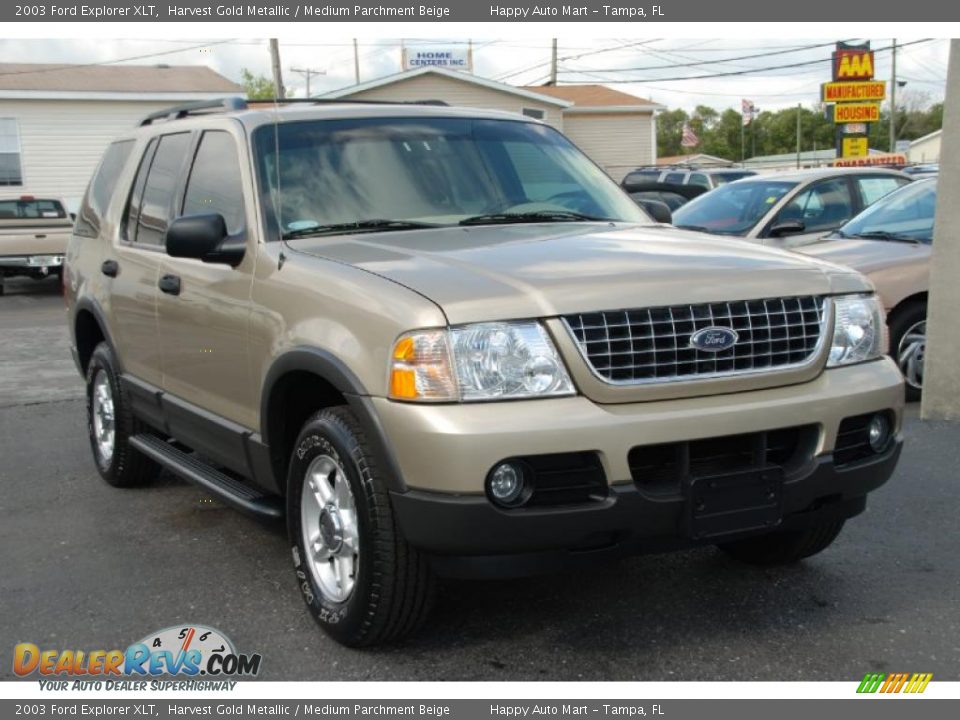 2003 Ford Explorer XLT Harvest Gold Metallic / Medium Parchment Beige Photo #8