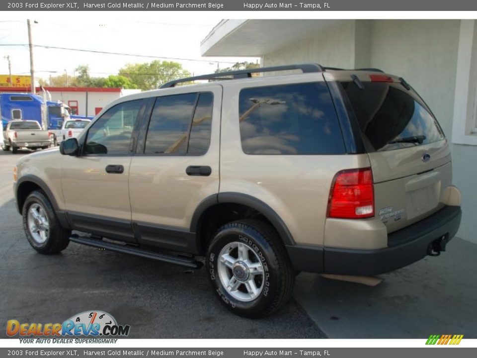 2003 Ford Explorer XLT Harvest Gold Metallic / Medium Parchment Beige Photo #10