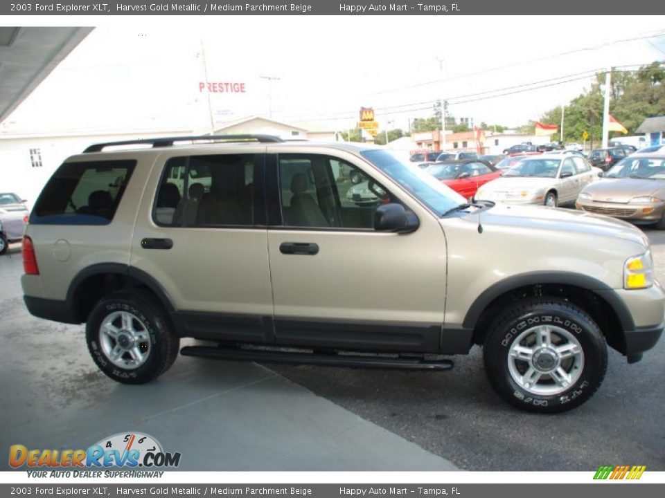 2003 Ford Explorer XLT Harvest Gold Metallic / Medium Parchment Beige Photo #13