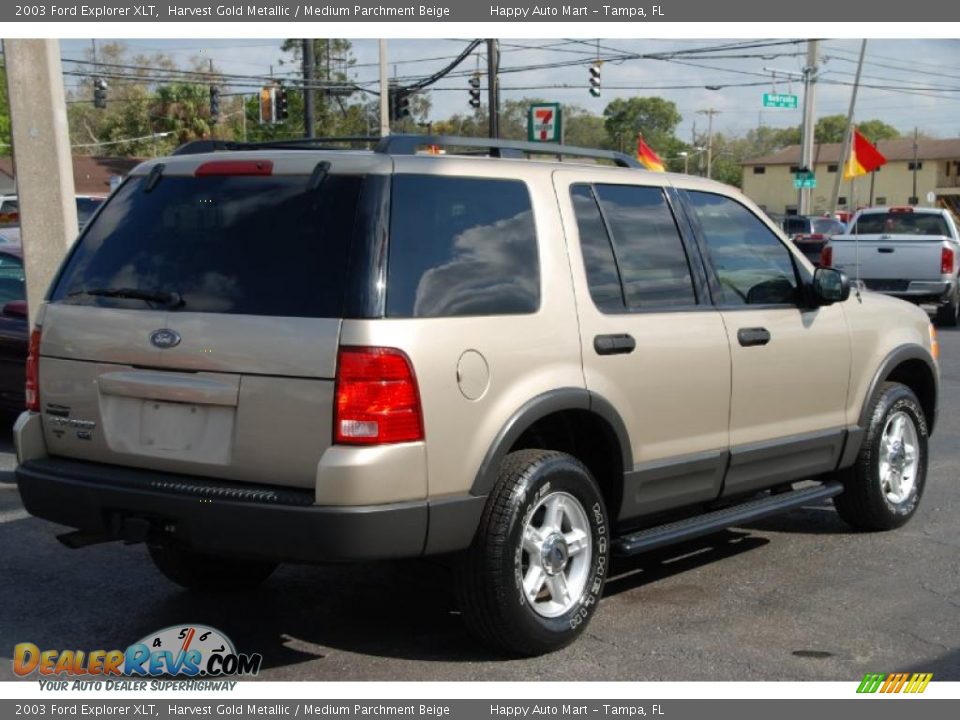 2003 Ford Explorer XLT Harvest Gold Metallic / Medium Parchment Beige Photo #15