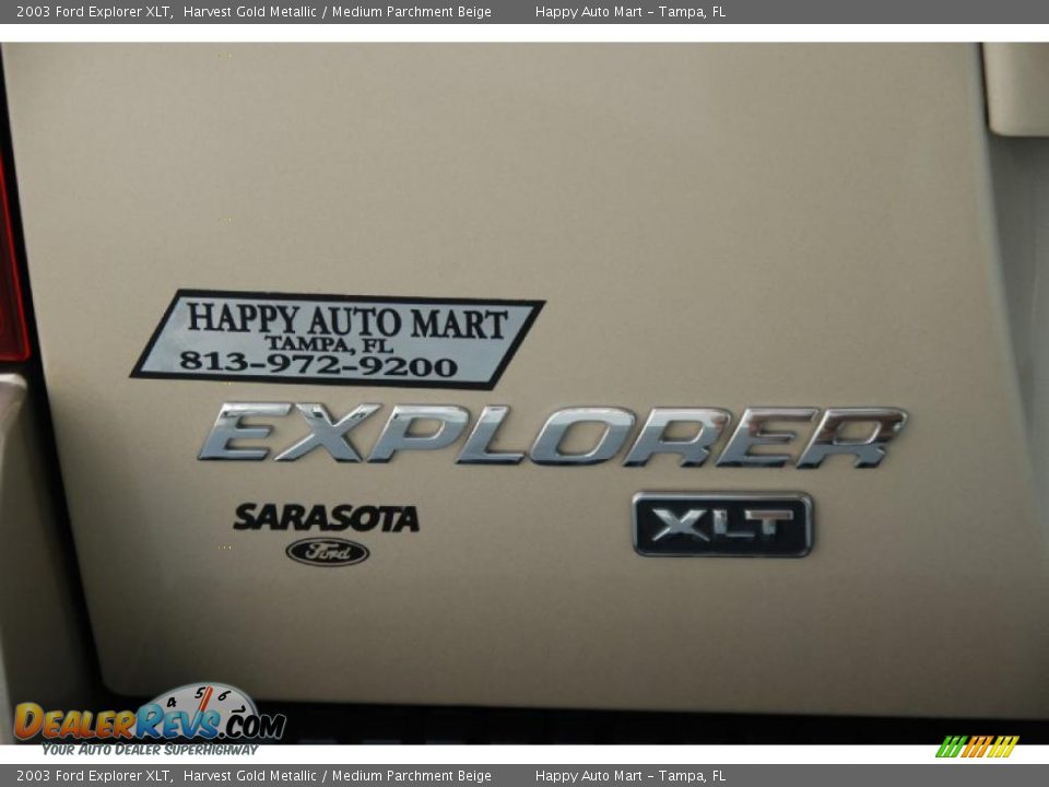 2003 Ford Explorer XLT Harvest Gold Metallic / Medium Parchment Beige Photo #32