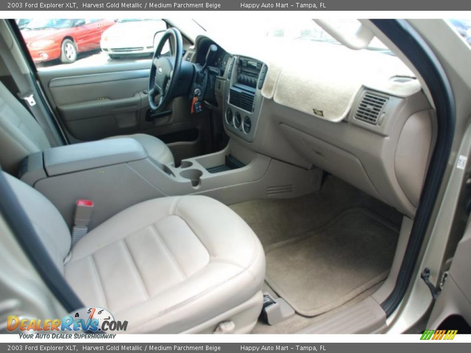2003 Ford Explorer XLT Harvest Gold Metallic / Medium Parchment Beige Photo #34