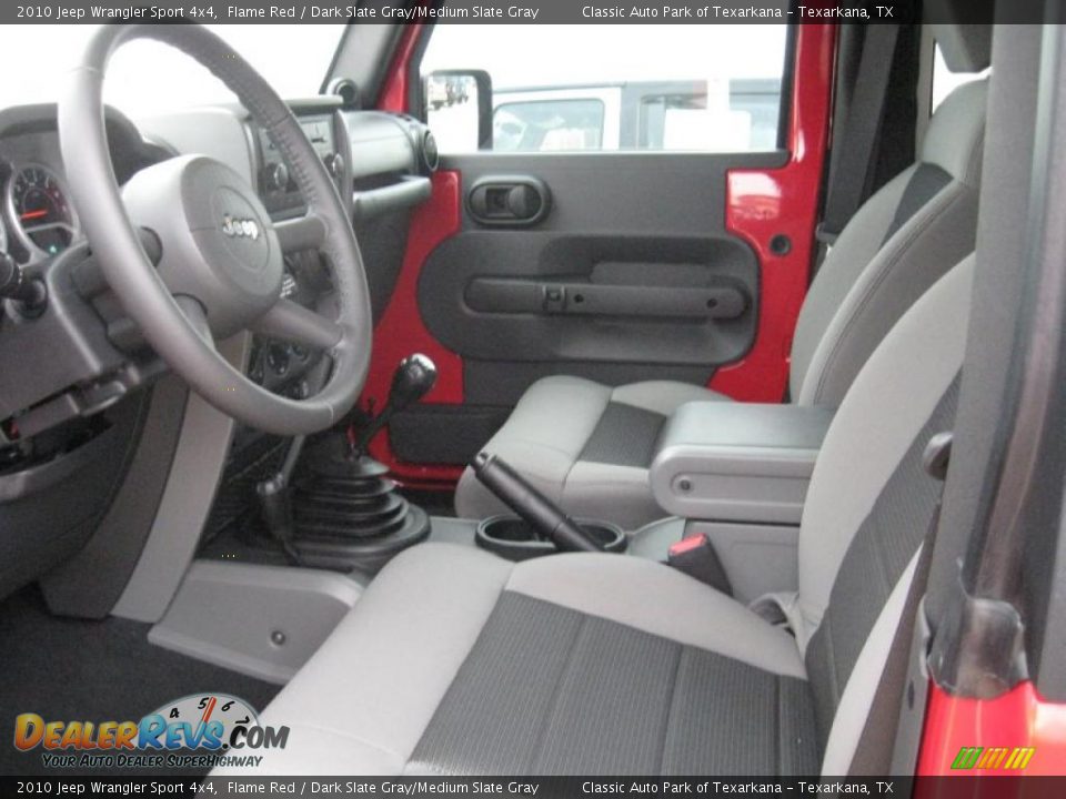 2010 Jeep Wrangler Sport 4x4 Flame Red / Dark Slate Gray/Medium Slate Gray Photo #3