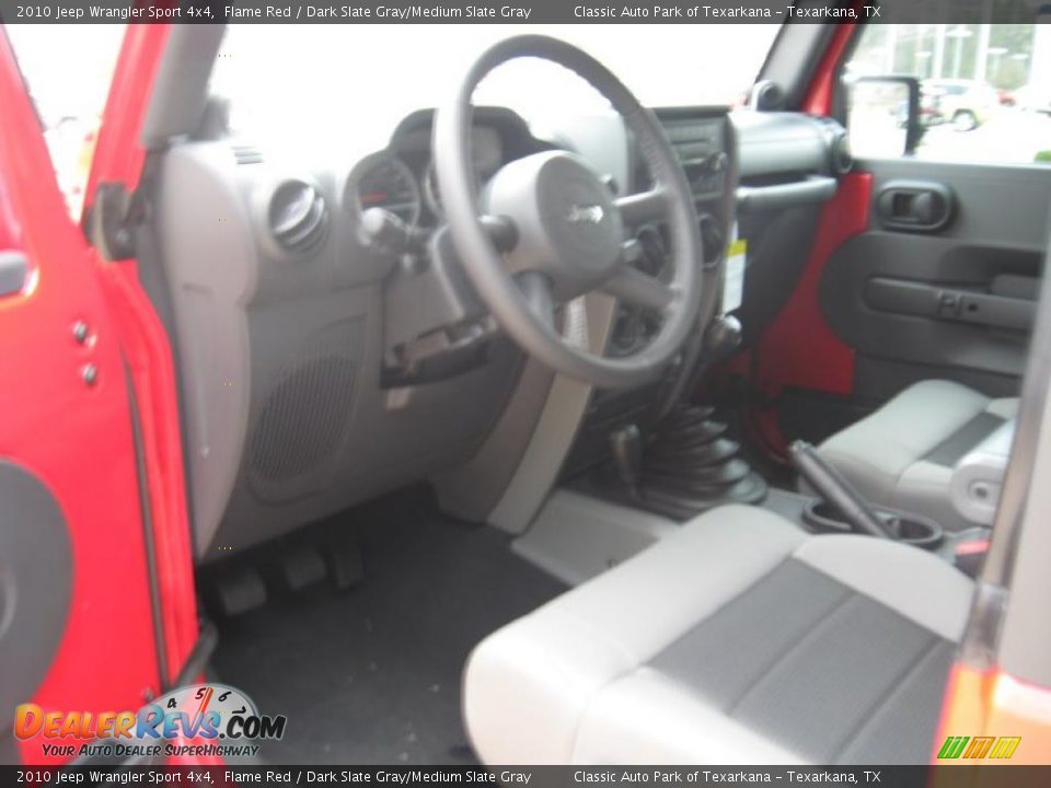 2010 Jeep Wrangler Sport 4x4 Flame Red / Dark Slate Gray/Medium Slate Gray Photo #8