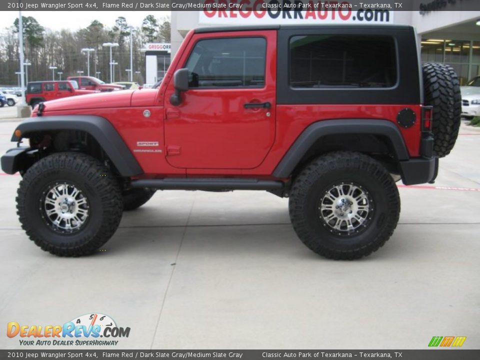 2010 Jeep Wrangler Sport 4x4 Flame Red / Dark Slate Gray/Medium Slate Gray Photo #9