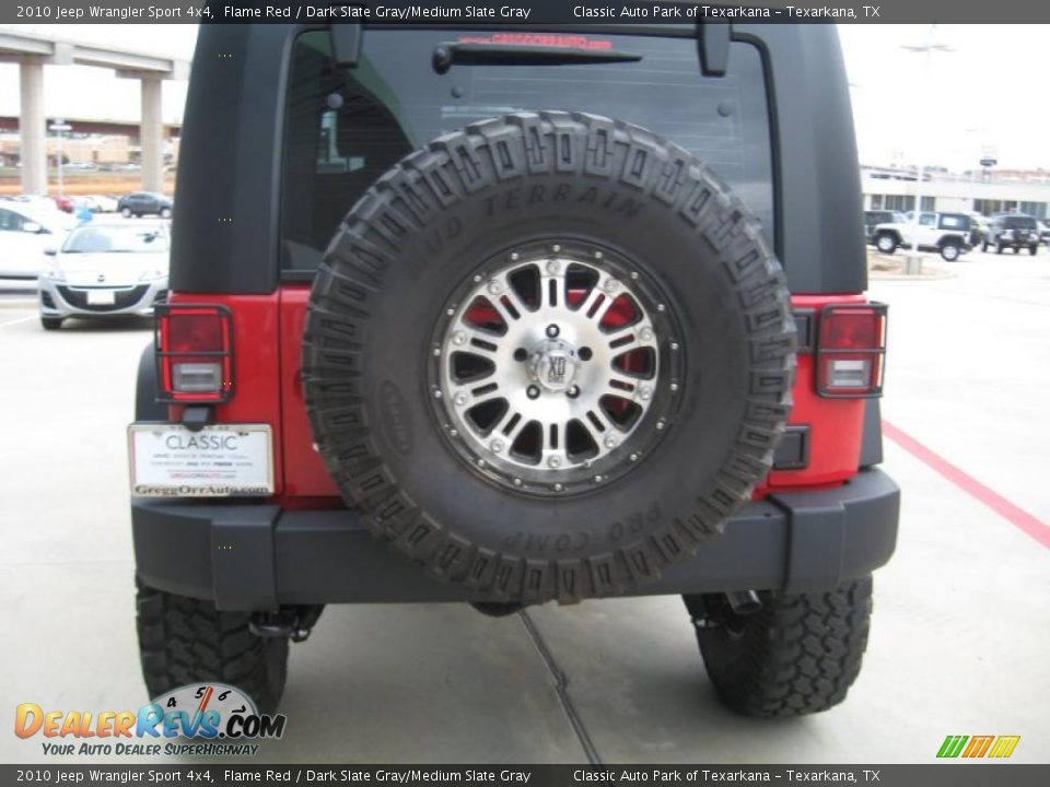 2010 Jeep Wrangler Sport 4x4 Flame Red / Dark Slate Gray/Medium Slate Gray Photo #10