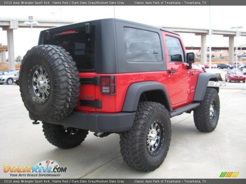 2010 Jeep Wrangler Sport 4x4 Flame Red / Dark Slate Gray/Medium Slate Gray Photo #11