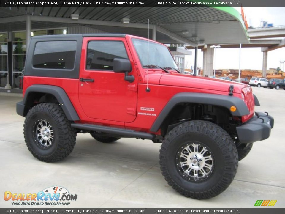 2010 Jeep Wrangler Sport 4x4 Flame Red / Dark Slate Gray/Medium Slate Gray Photo #12