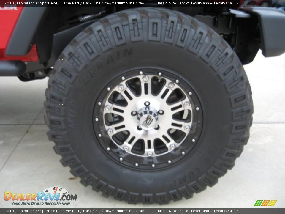 2010 Jeep Wrangler Sport 4x4 Flame Red / Dark Slate Gray/Medium Slate Gray Photo #13