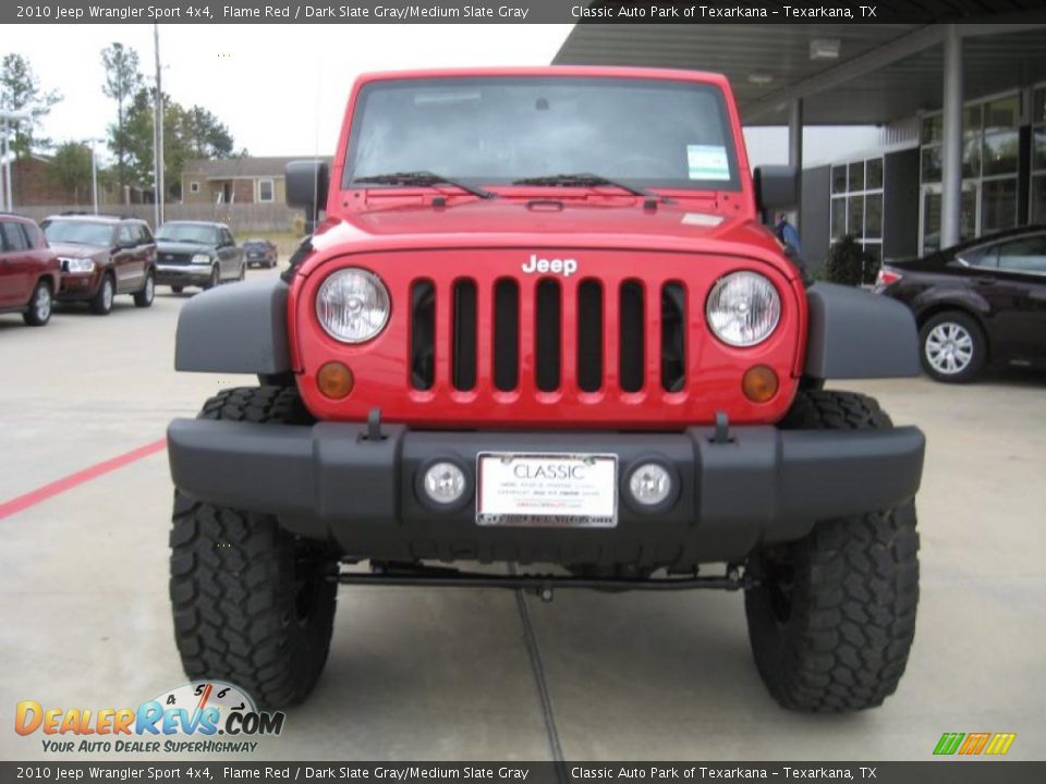 2010 Jeep Wrangler Sport 4x4 Flame Red / Dark Slate Gray/Medium Slate Gray Photo #15