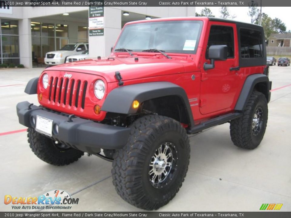 2010 Jeep Wrangler Sport 4x4 Flame Red / Dark Slate Gray/Medium Slate Gray Photo #16