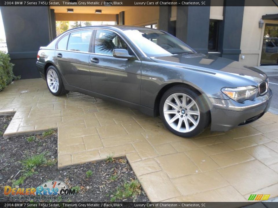 2004 BMW 7 Series 745Li Sedan Titanium Grey Metallic / Black/Black Photo #2