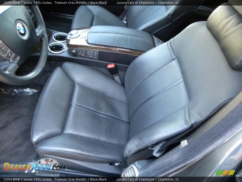 2004 BMW 7 Series 745Li Sedan Titanium Grey Metallic / Black/Black Photo #6
