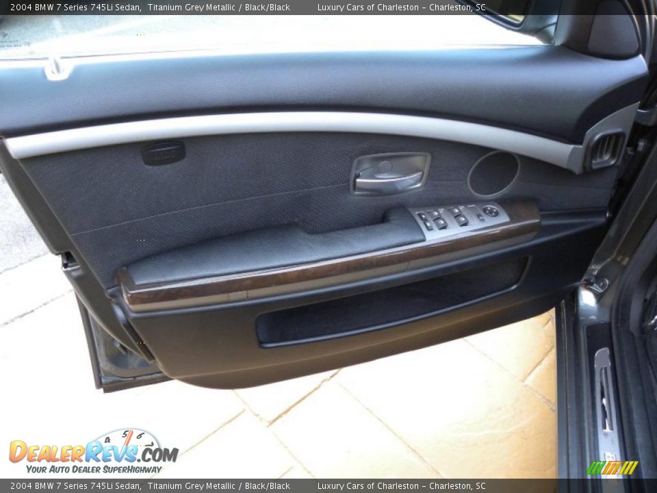 2004 BMW 7 Series 745Li Sedan Titanium Grey Metallic / Black/Black Photo #7