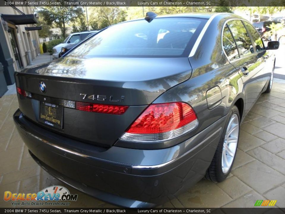 2004 BMW 7 Series 745Li Sedan Titanium Grey Metallic / Black/Black Photo #13