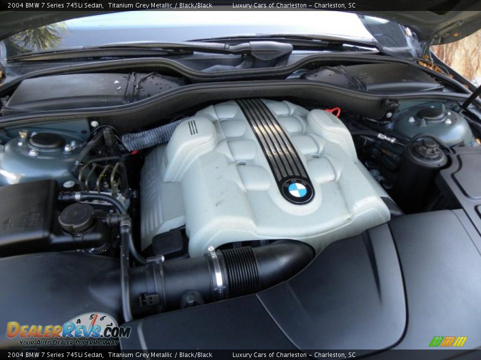2004 BMW 7 Series 745Li Sedan Titanium Grey Metallic / Black/Black Photo #17