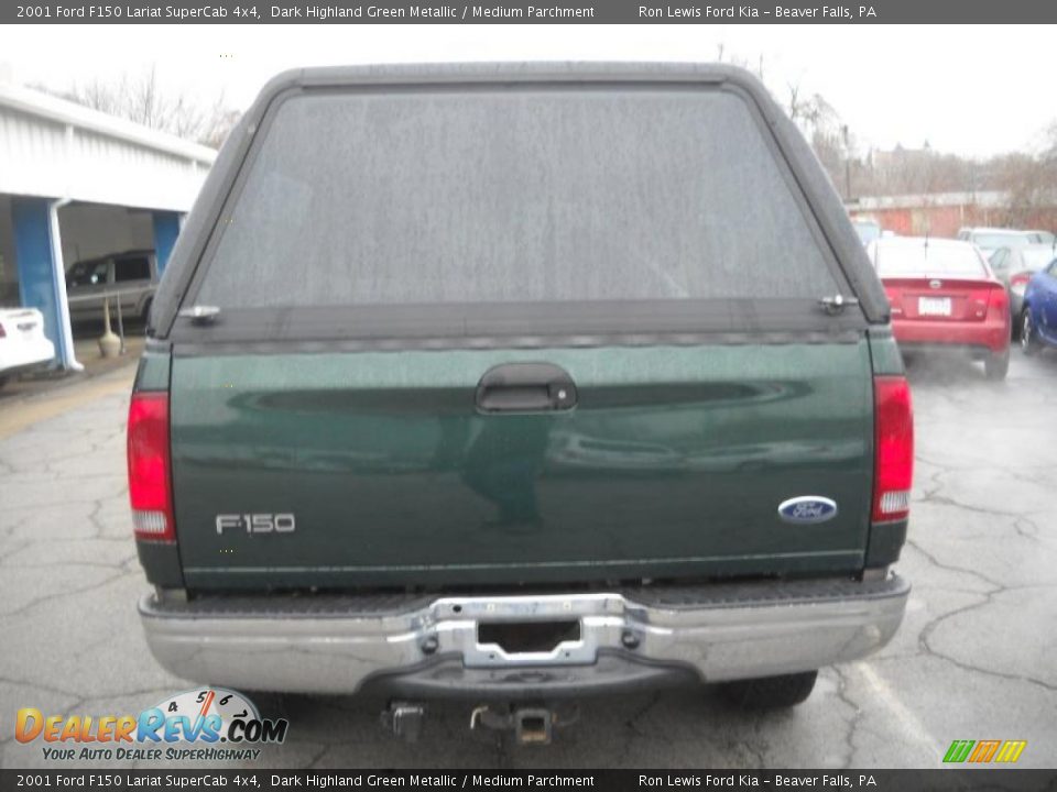 2001 Ford F150 Lariat SuperCab 4x4 Dark Highland Green Metallic / Medium Parchment Photo #3