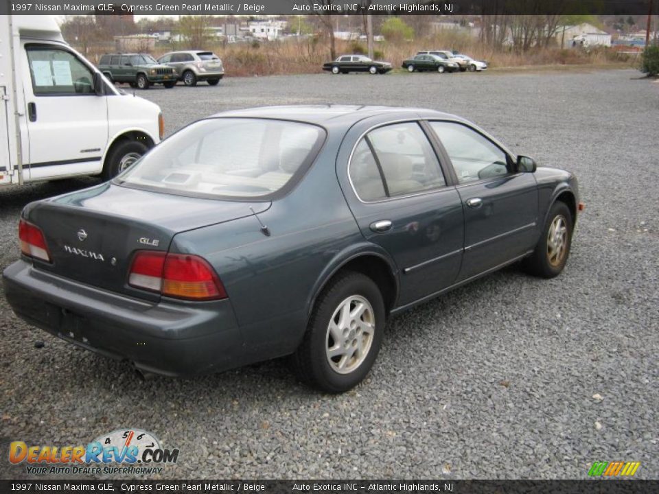 1997 Nissan Maxima Gle Cypress Green Pearl Metallic Beige Photo 4 Dealerrevs Com