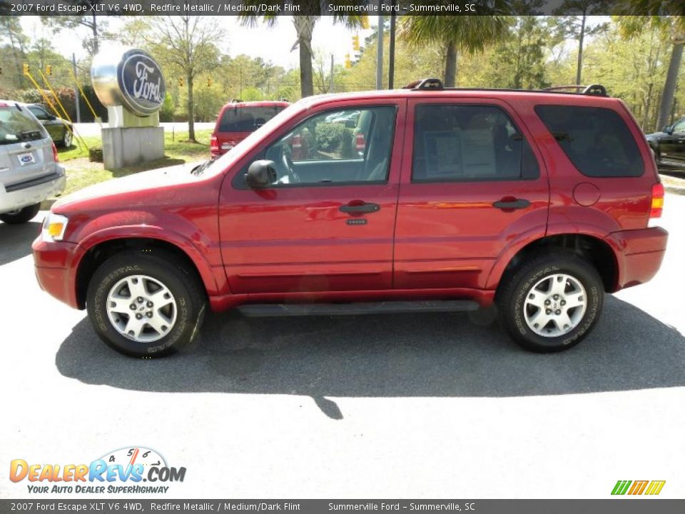 2007 Ford Escape XLT V6 4WD Redfire Metallic / Medium/Dark Flint Photo #2