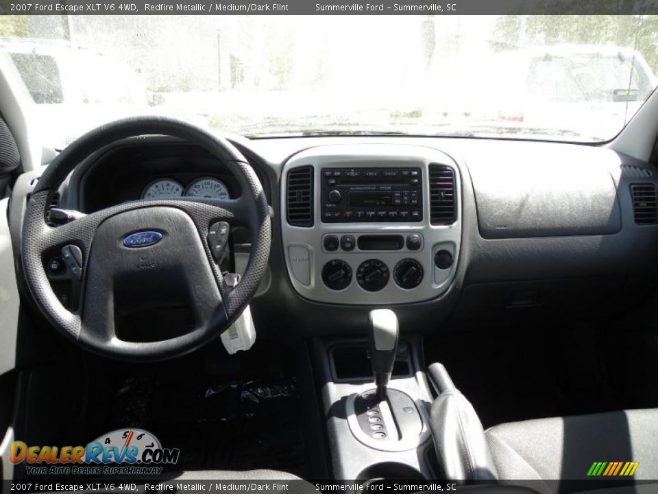 2007 Ford Escape XLT V6 4WD Redfire Metallic / Medium/Dark Flint Photo #3