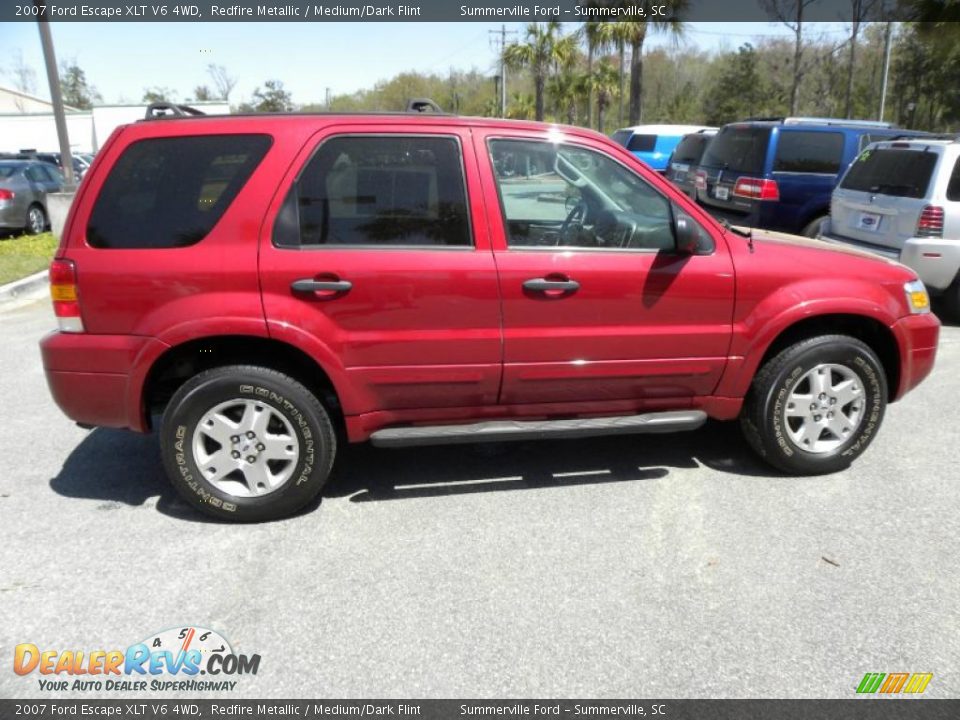 2007 Ford Escape XLT V6 4WD Redfire Metallic / Medium/Dark Flint Photo #13