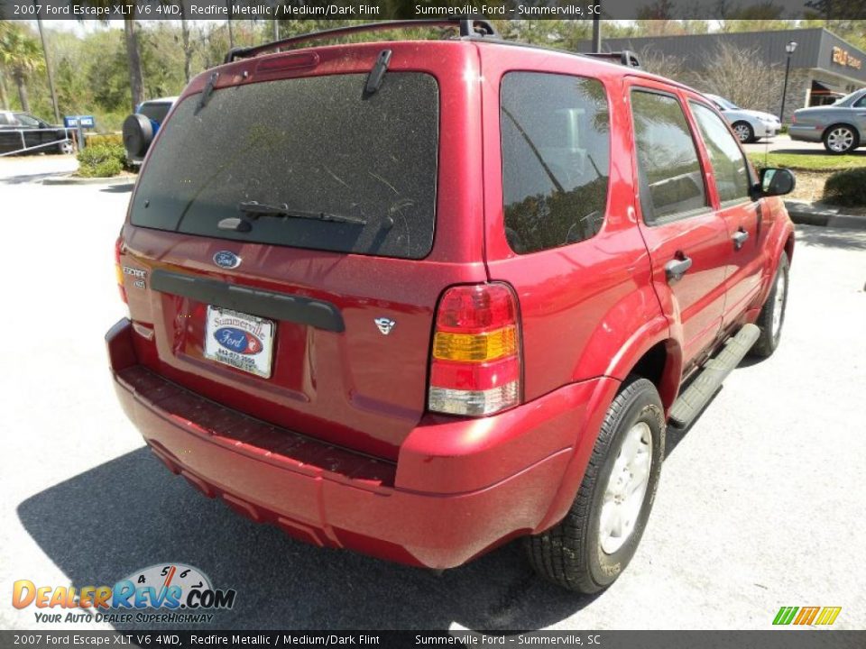 2007 Ford Escape XLT V6 4WD Redfire Metallic / Medium/Dark Flint Photo #14