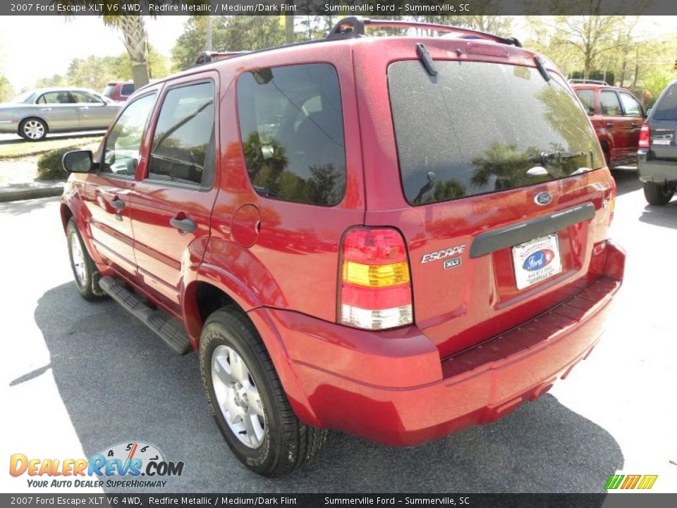 2007 Ford Escape XLT V6 4WD Redfire Metallic / Medium/Dark Flint Photo #16