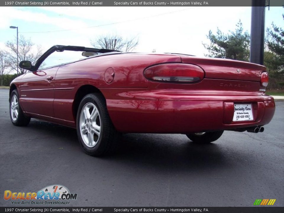 1997 Chrysler Sebring JXi Convertible Indy Red / Camel Photo #13 ...