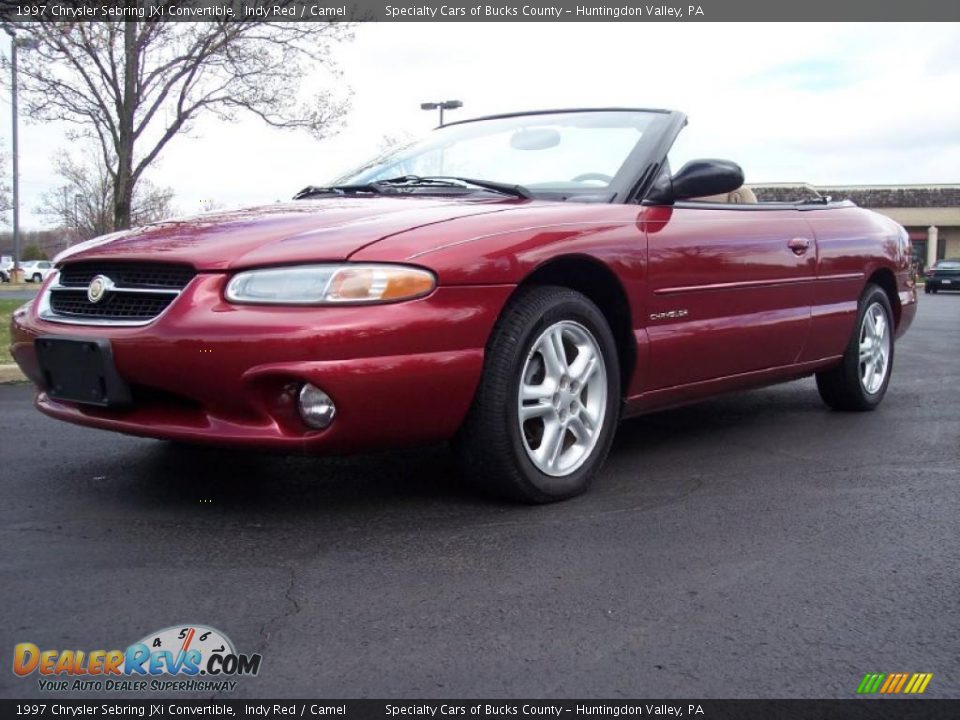 1997 Chrysler Sebring JXi Convertible Indy Red / Camel Photo #16 ...