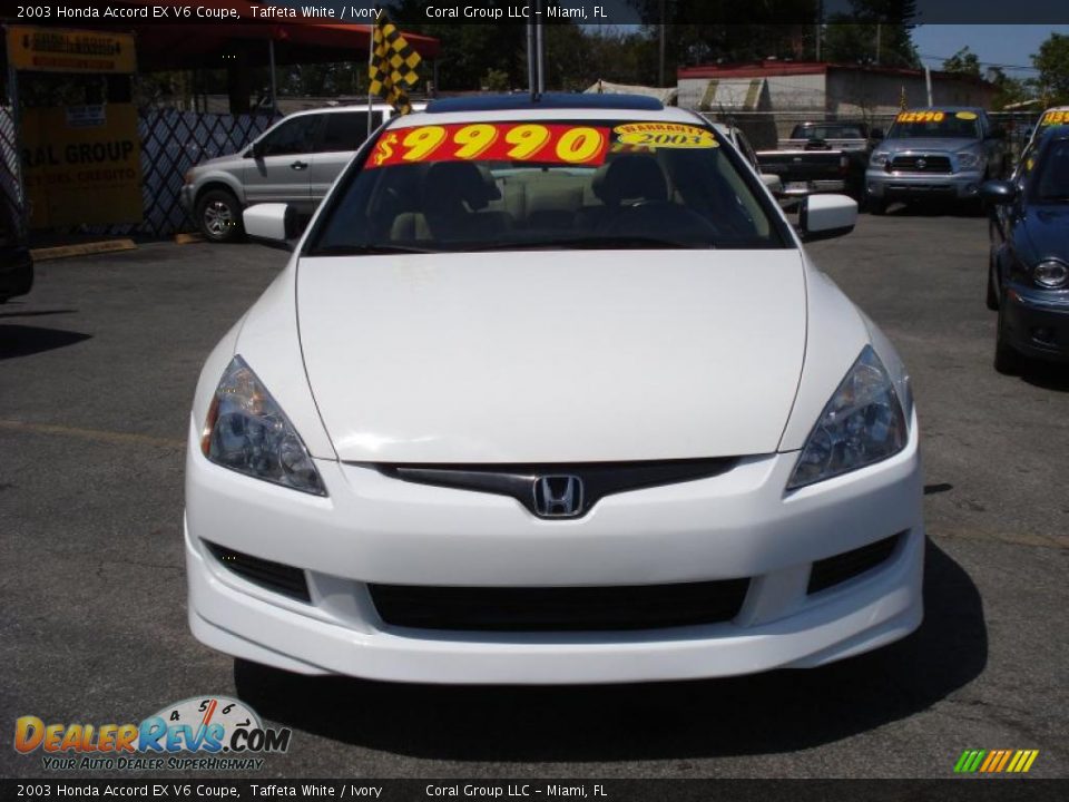 2003 Honda Accord EX V6 Coupe Taffeta White / Ivory Photo #2