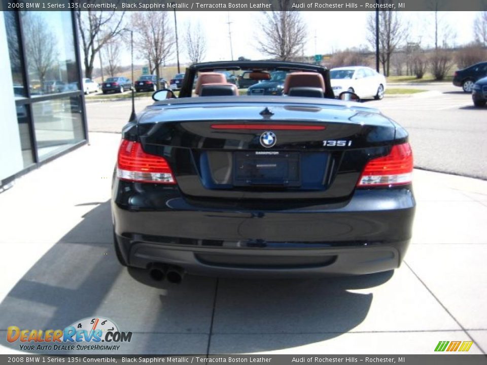 2008 BMW 1 Series 135i Convertible Black Sapphire Metallic / Terracotta Boston Leather Photo #5