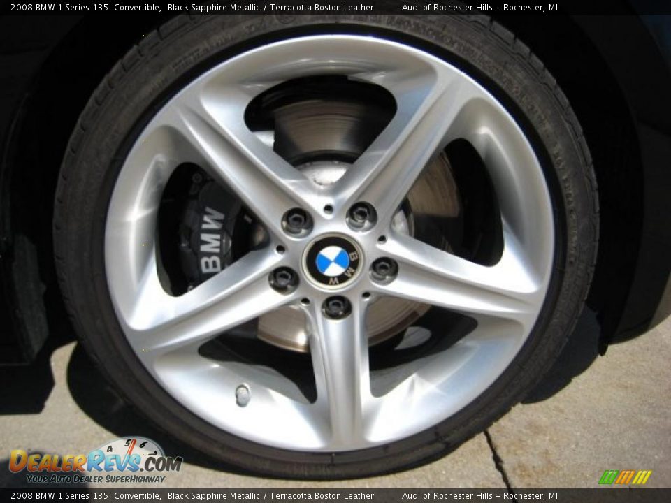 2008 BMW 1 Series 135i Convertible Black Sapphire Metallic / Terracotta Boston Leather Photo #9